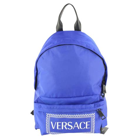 blue versace backpack